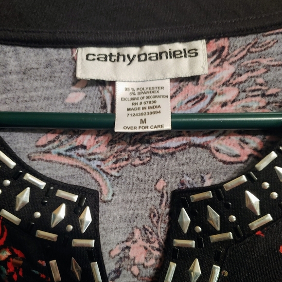 Cathy Daniels Womens M Embellished Top - Picture 5 of 5